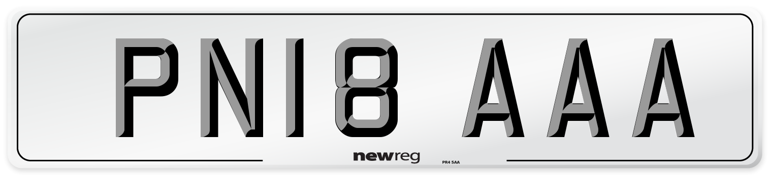 PN18 AAA Number Plate from New Reg